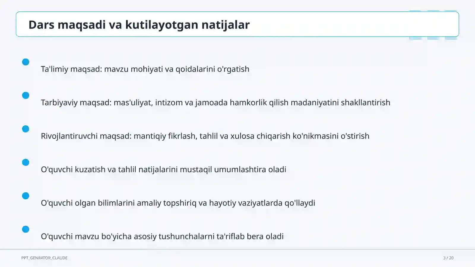 PISA tadqiqoti va matematik savodxonlik 3