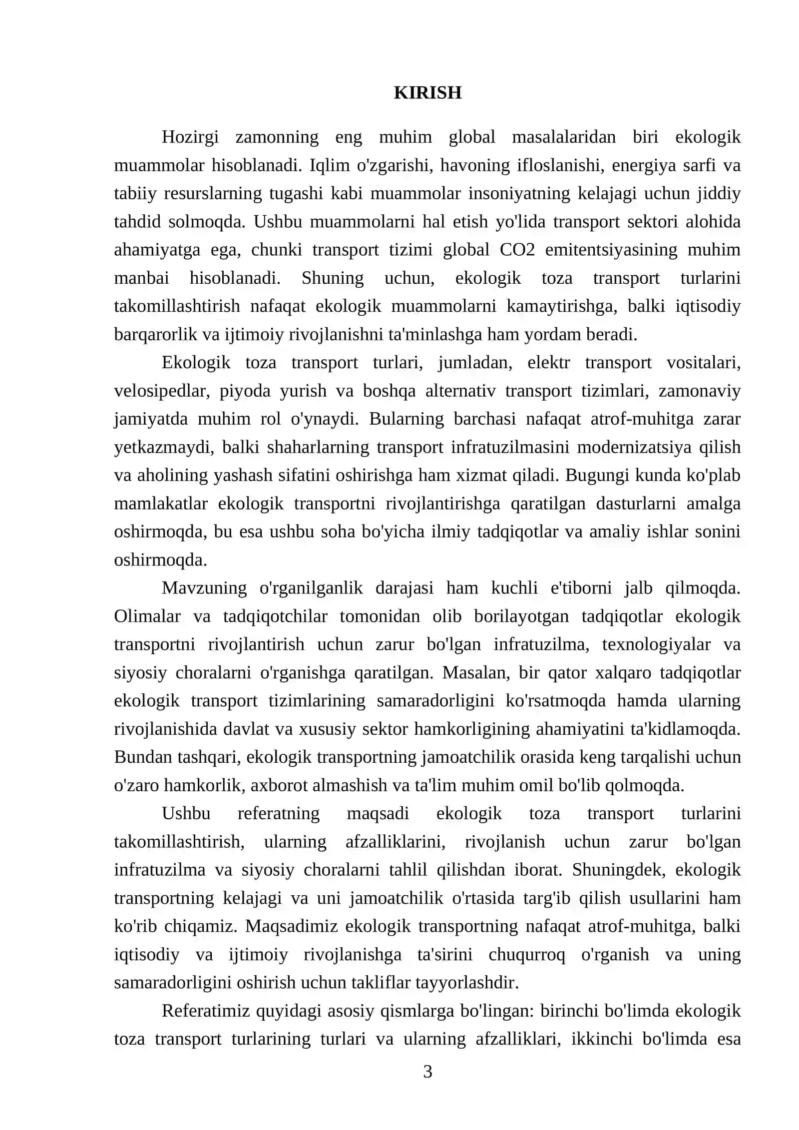 Ekologik toza transport turlarini takomillashtirish 3