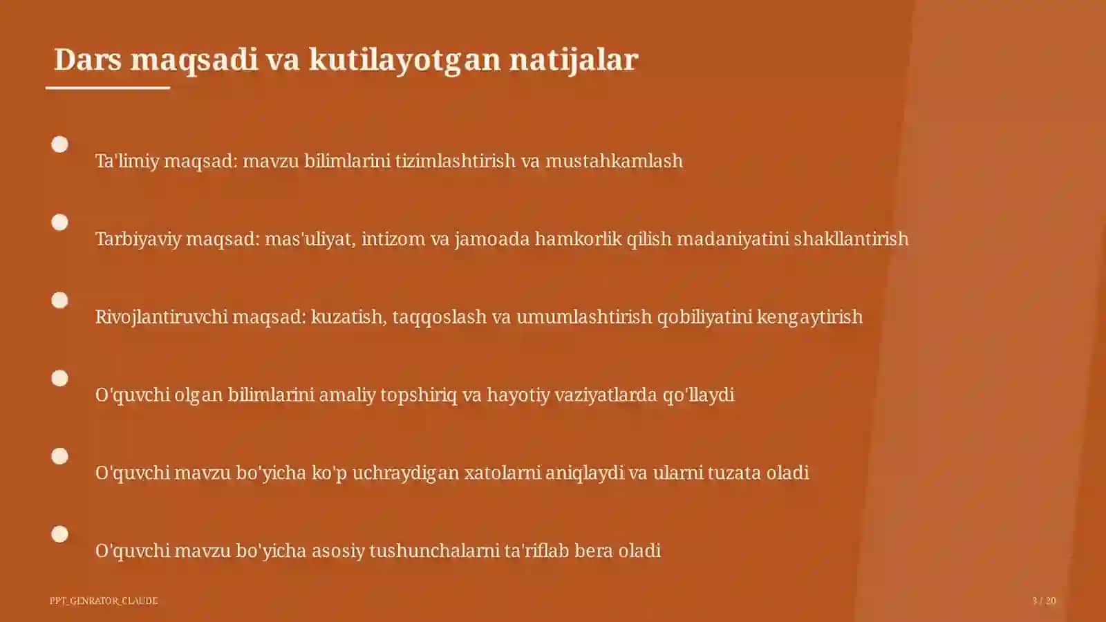 Butun ko'rsatkichli daraja va standart shakl (8-sinf) 3