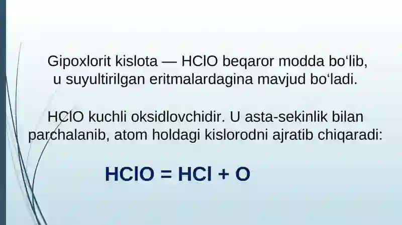 Xloridning kislorodli birikmalari 3