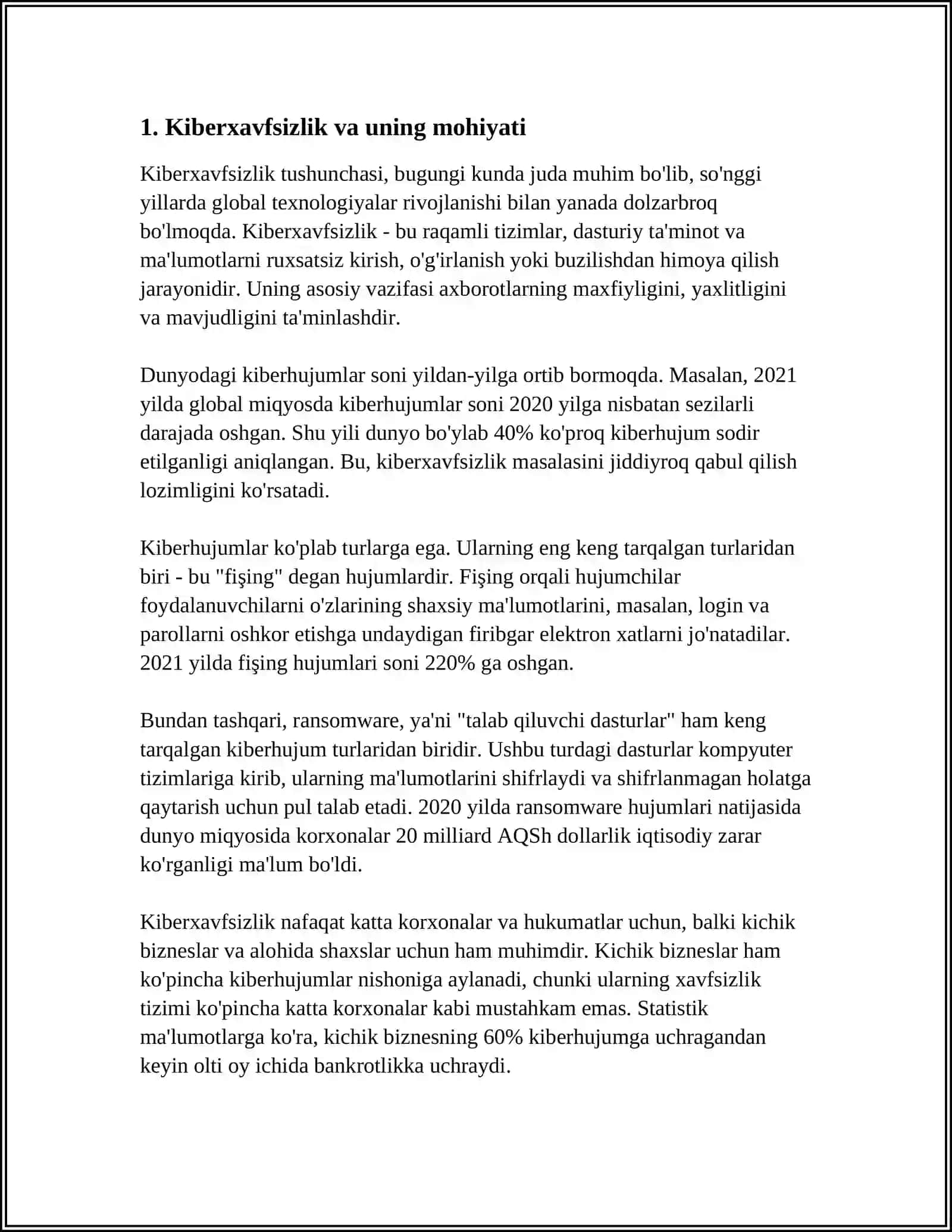 KIBERJINOYATCHILIK, KIBERQONUNLAR VA KIBERETIKA 3