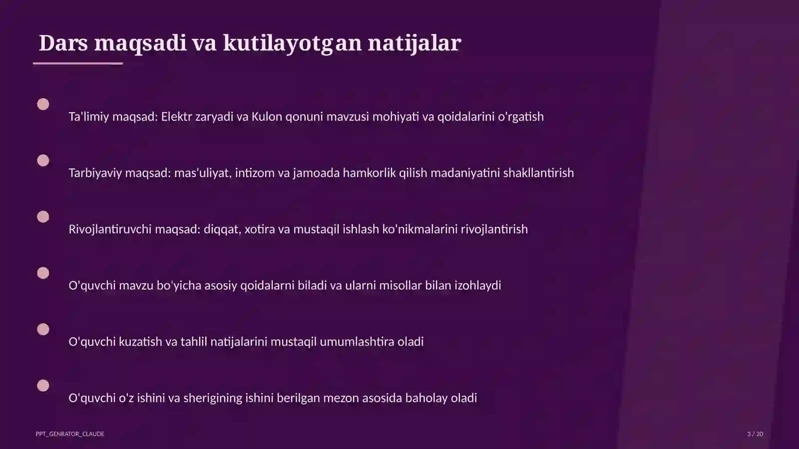 Elektr zaryadi va Kulon qonuni (8-sinf) 3