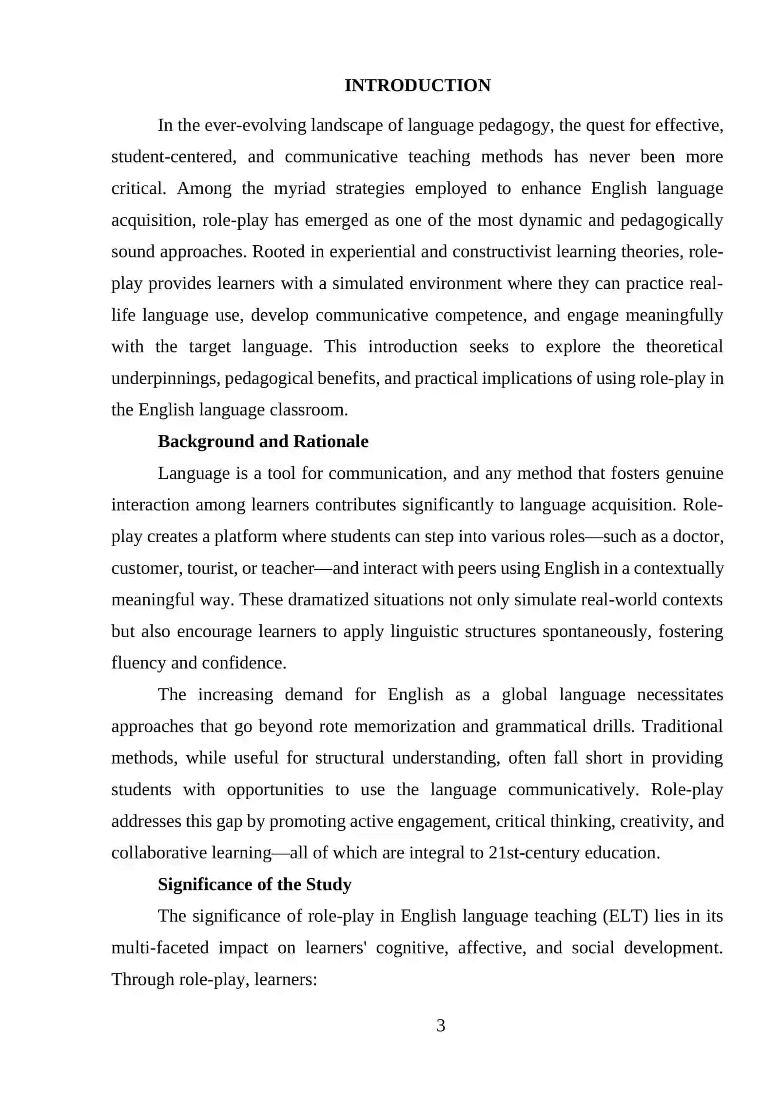 The importance of role-play in teaching English 3