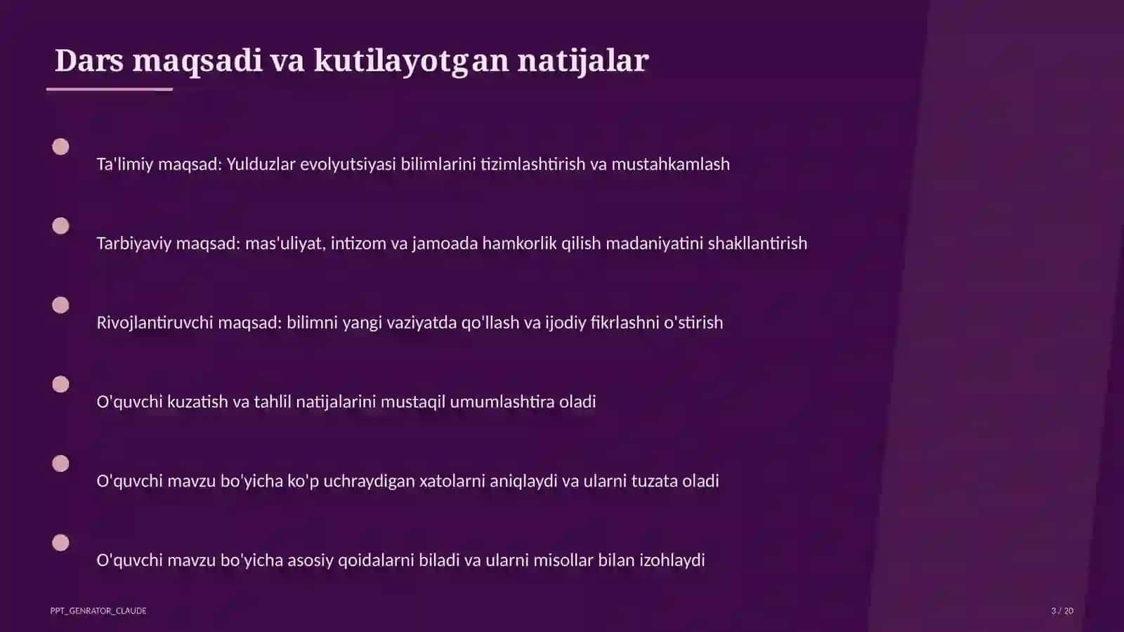 Yulduzlar evolyutsiyasi (11-sinf) 3
