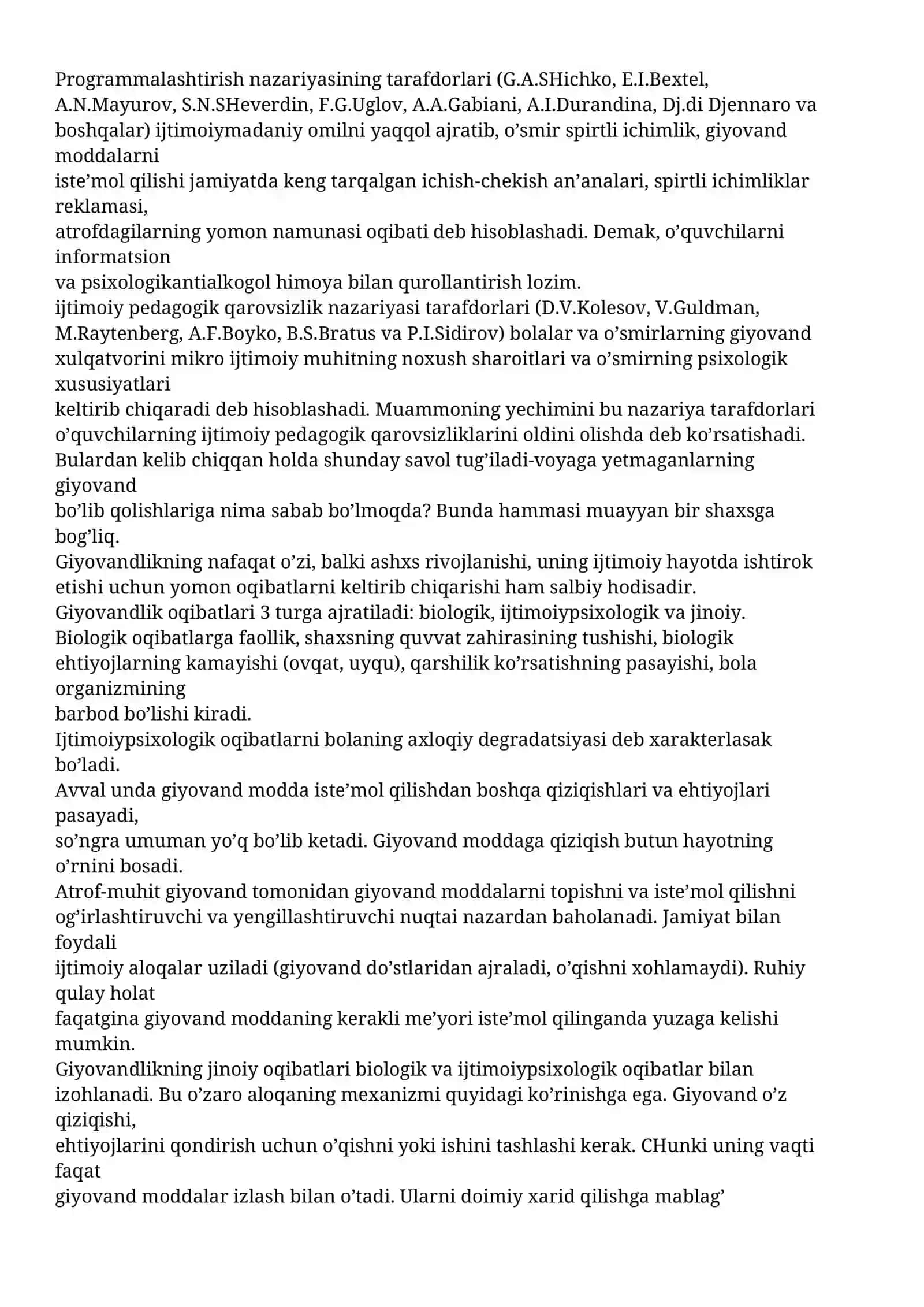 Giyovandlik va ijtimoiy pedagogik muammolari 3