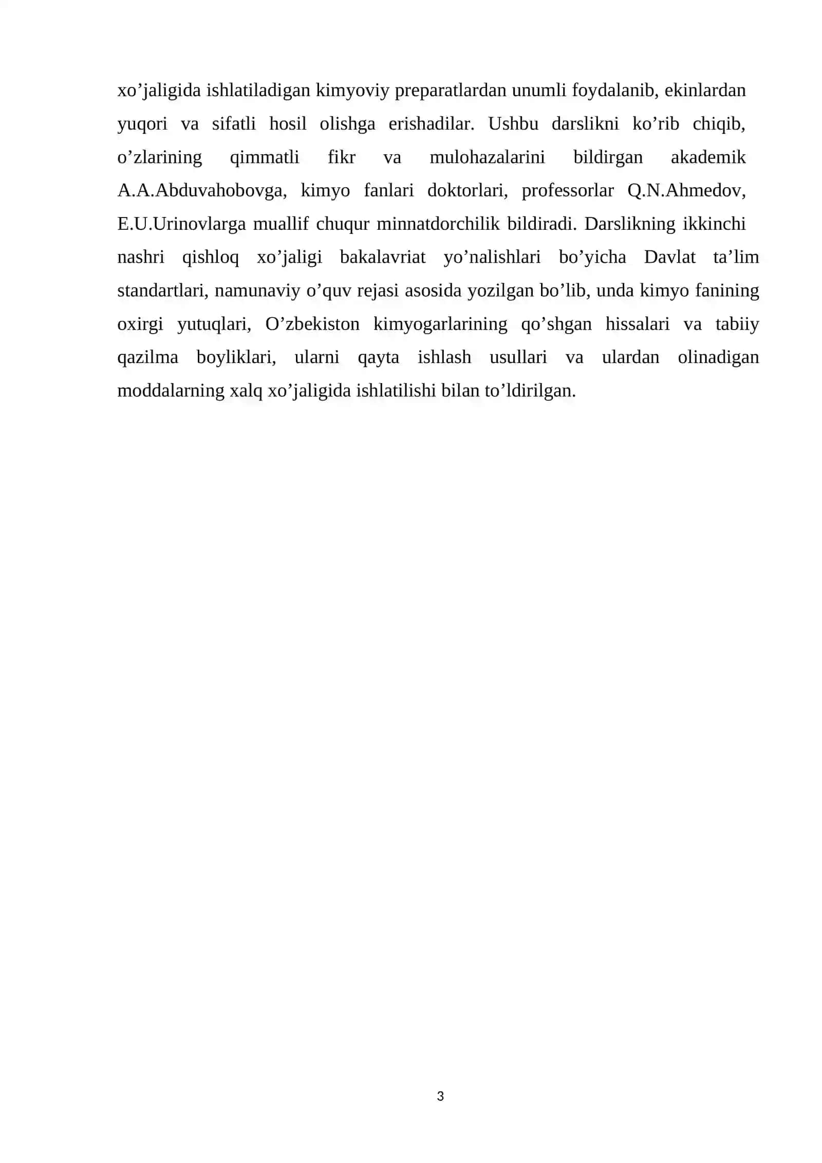 ALIFATIK BIR ASOSLI KARBON KISLOTALARNING 3