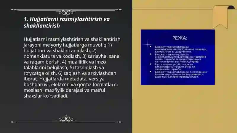 Hujjatlashtirish va inventarizatsiya 3