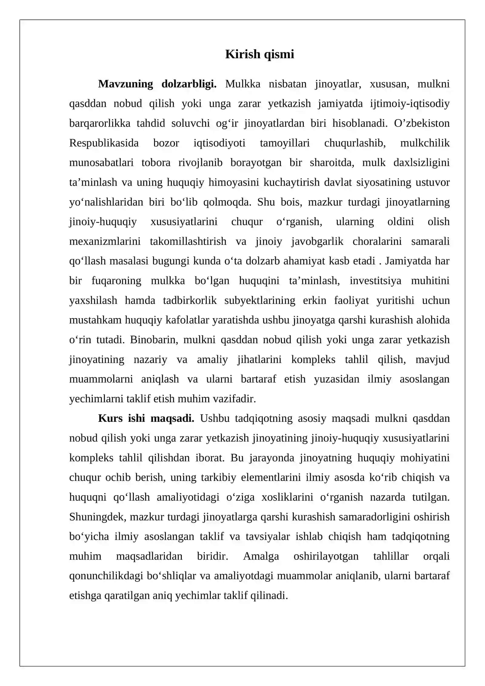 Mulkni qasddan nobud qilish yoki unga zarar yetkazishning jinoiy-huquqiy xususiyatlari 3