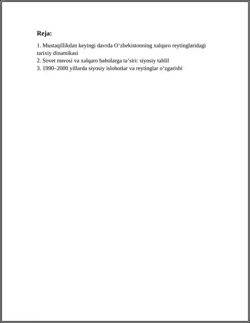 Oʻzbekistonda Xalqaro Reytinglar 3