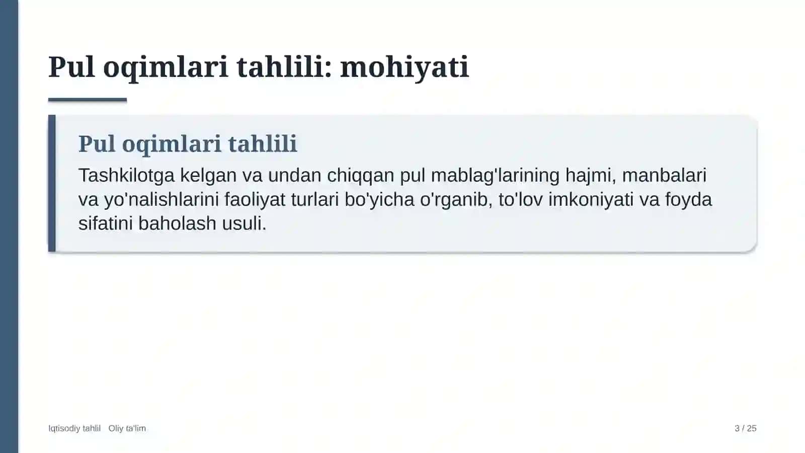 Davlat moliyaviy nazorati organlarida pul oqimlari tahlili 3