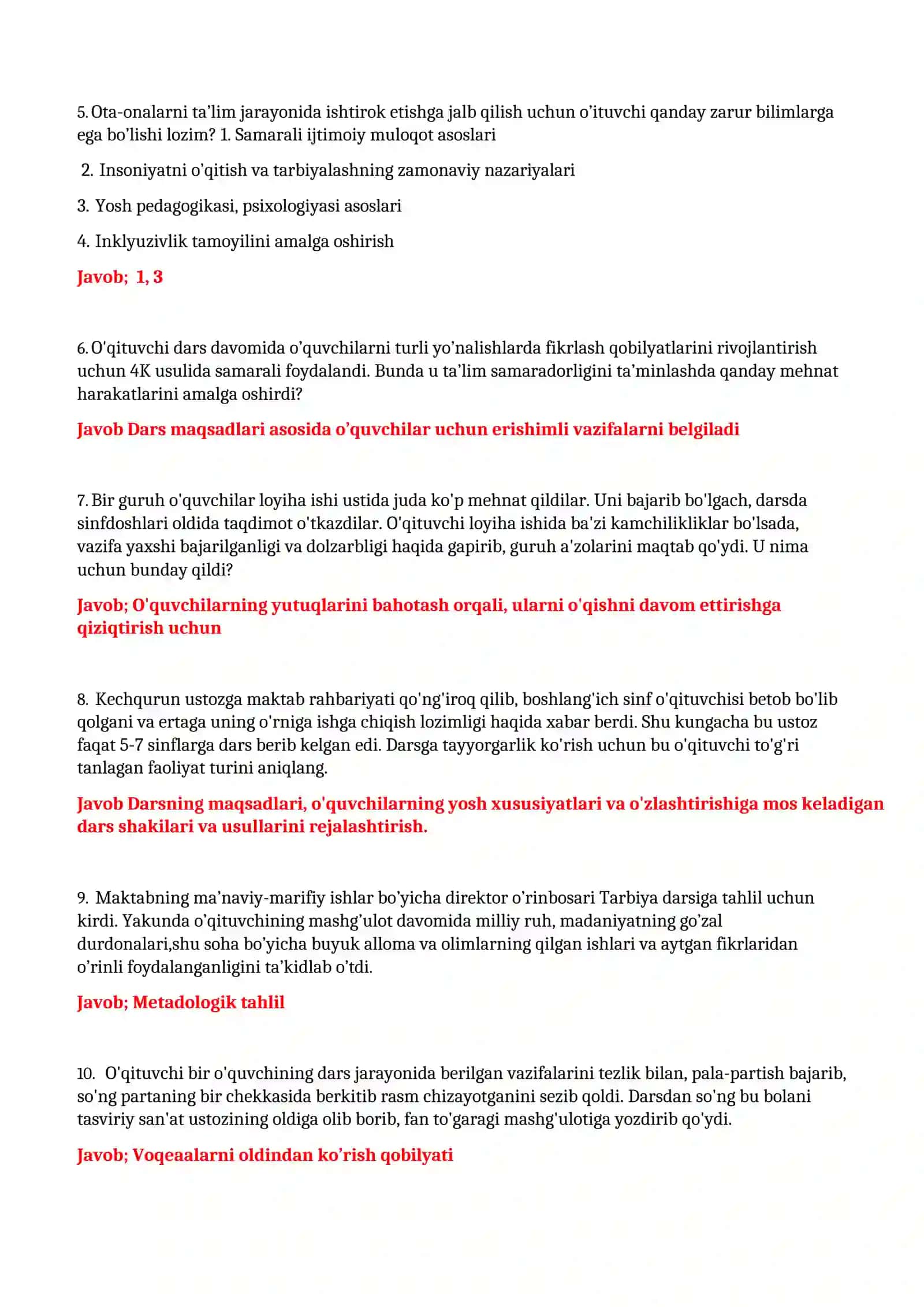 Attestatsiya test 3