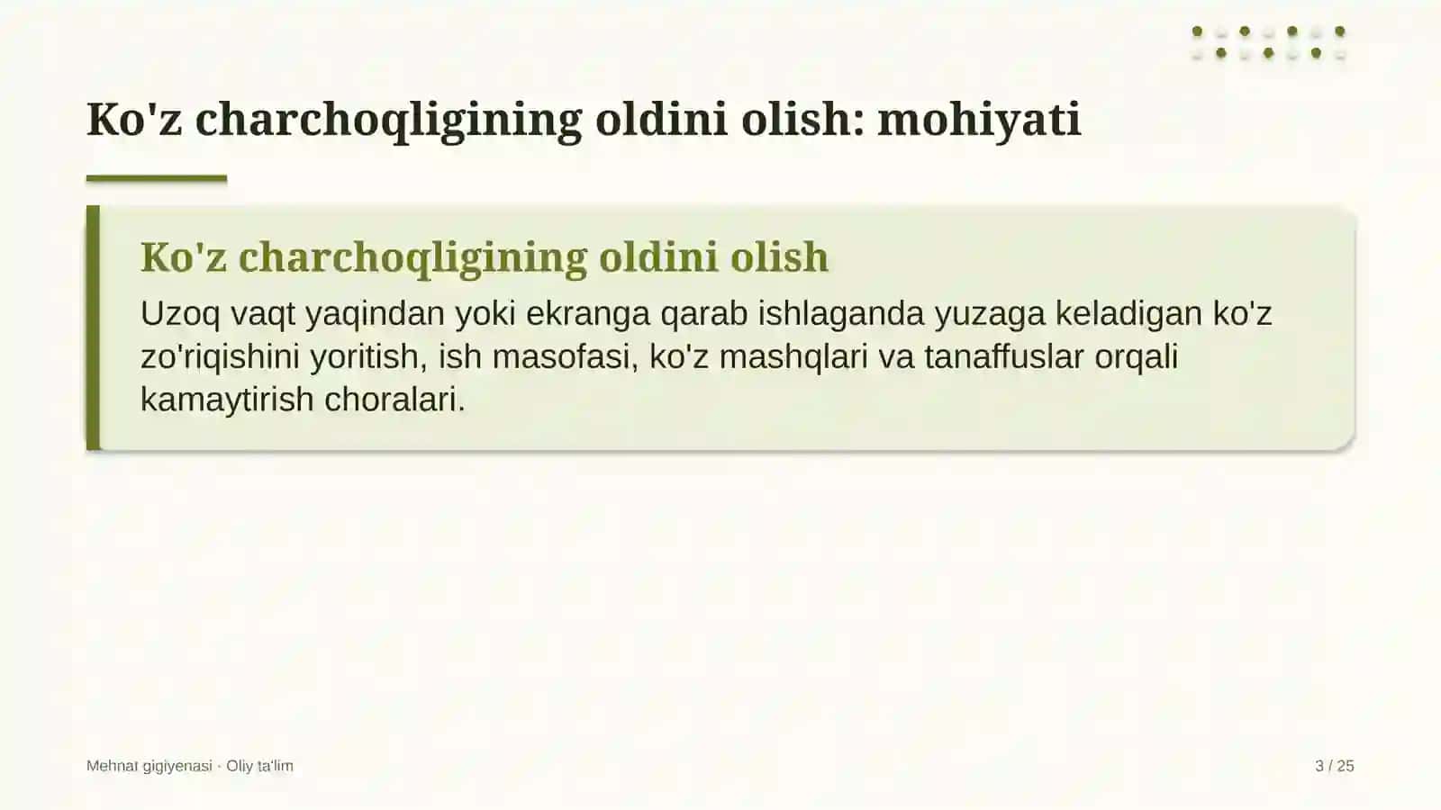 Ta'mirlash-pardozlash ishlarida ko'z charchoqligining oldini olish 3