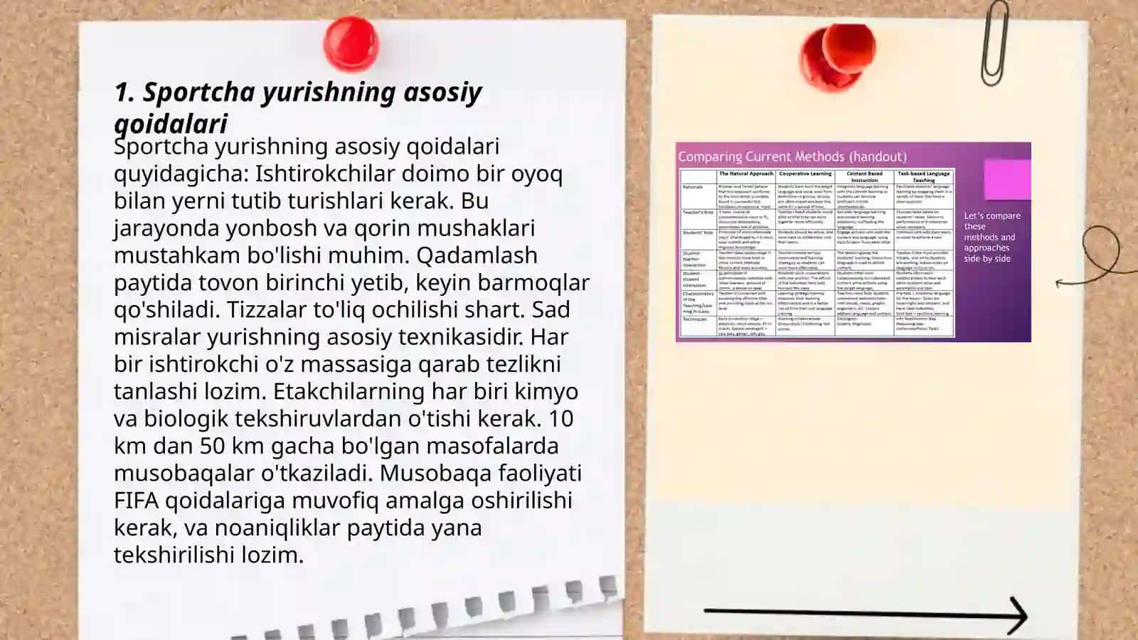 Sportcha yurish texnikasini o‘rgatish metodikasi 3