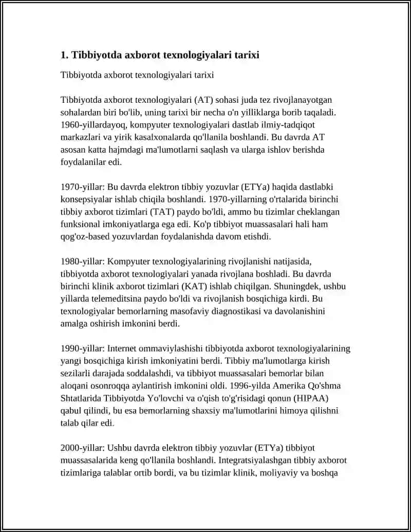 TIBBIYOTDA AXBOROT TEHNOLOGIYALARI 3