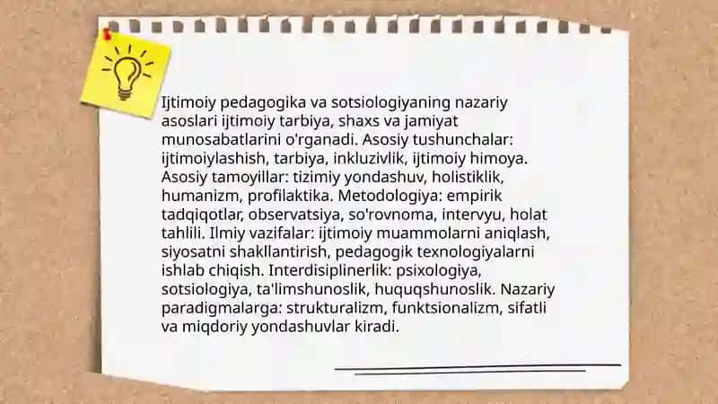 Ijtimoiy pedagogika va sotsiologiyaga ehtiyoj va zamonaviy jamiyat rivojining zarur shartlari 3