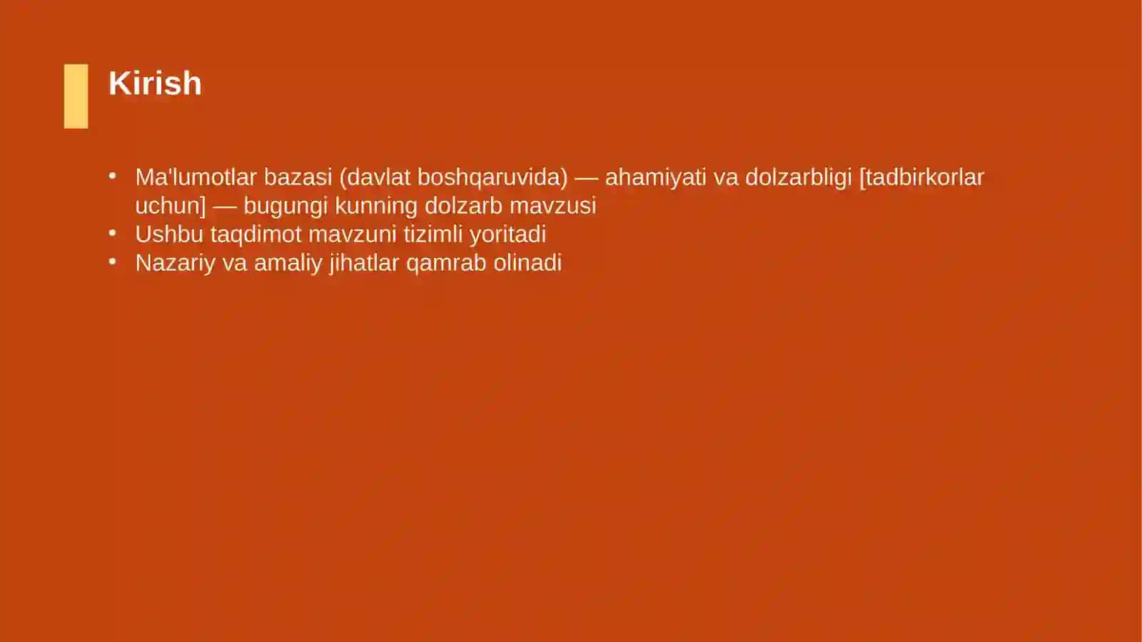 Ma'lumotlar bazasi (davlat boshqaruvida) — ahamiyati va dolzarbligi [tadbirkorlar uchun] 3