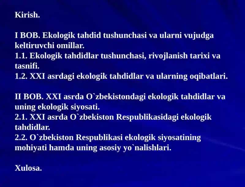 Ekologik tahdidlar va ularning oqibatlari 3