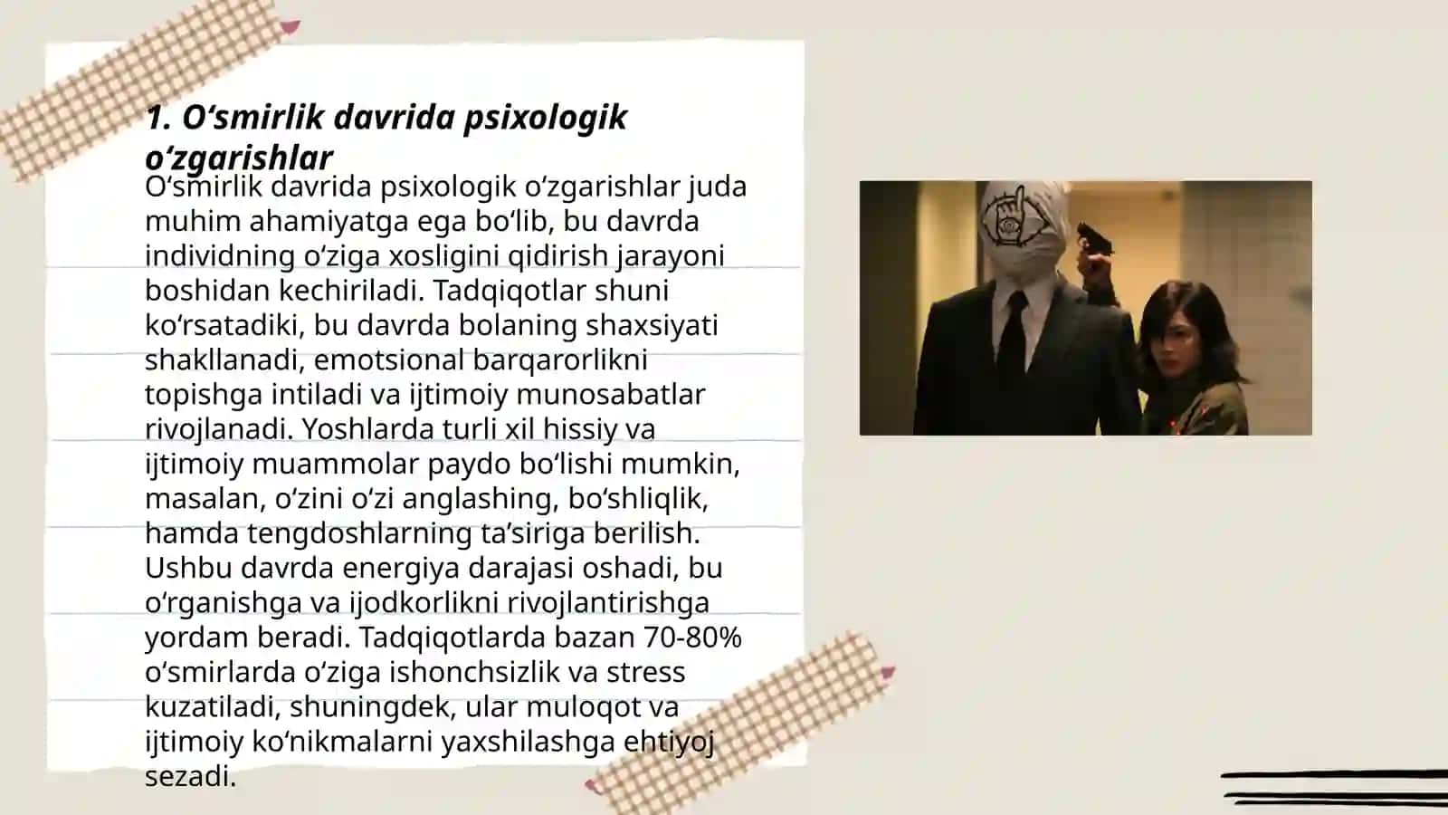 Oʻsmirlik davridagi psixik rivojlanishning umumiy tavsifi 3