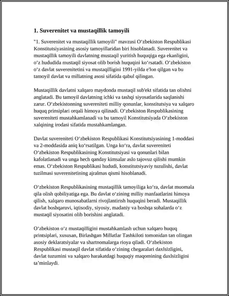 O‘ZBEKISTON RESPUBLIKASI KONSITUTSIYASINING ASOSIY TAMOYILLARI 3