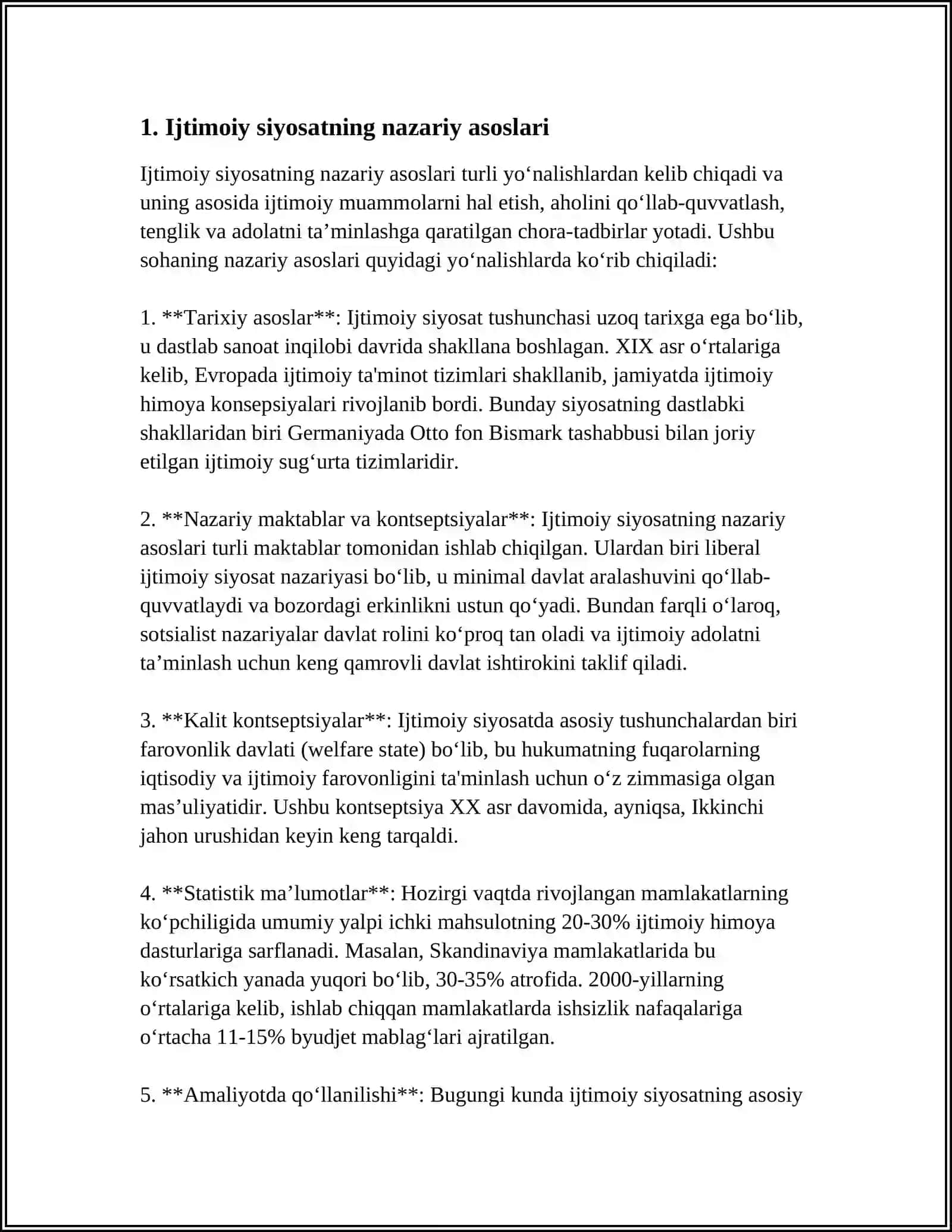 DAVLATNING IJTIMOIY SIYOSATI 3