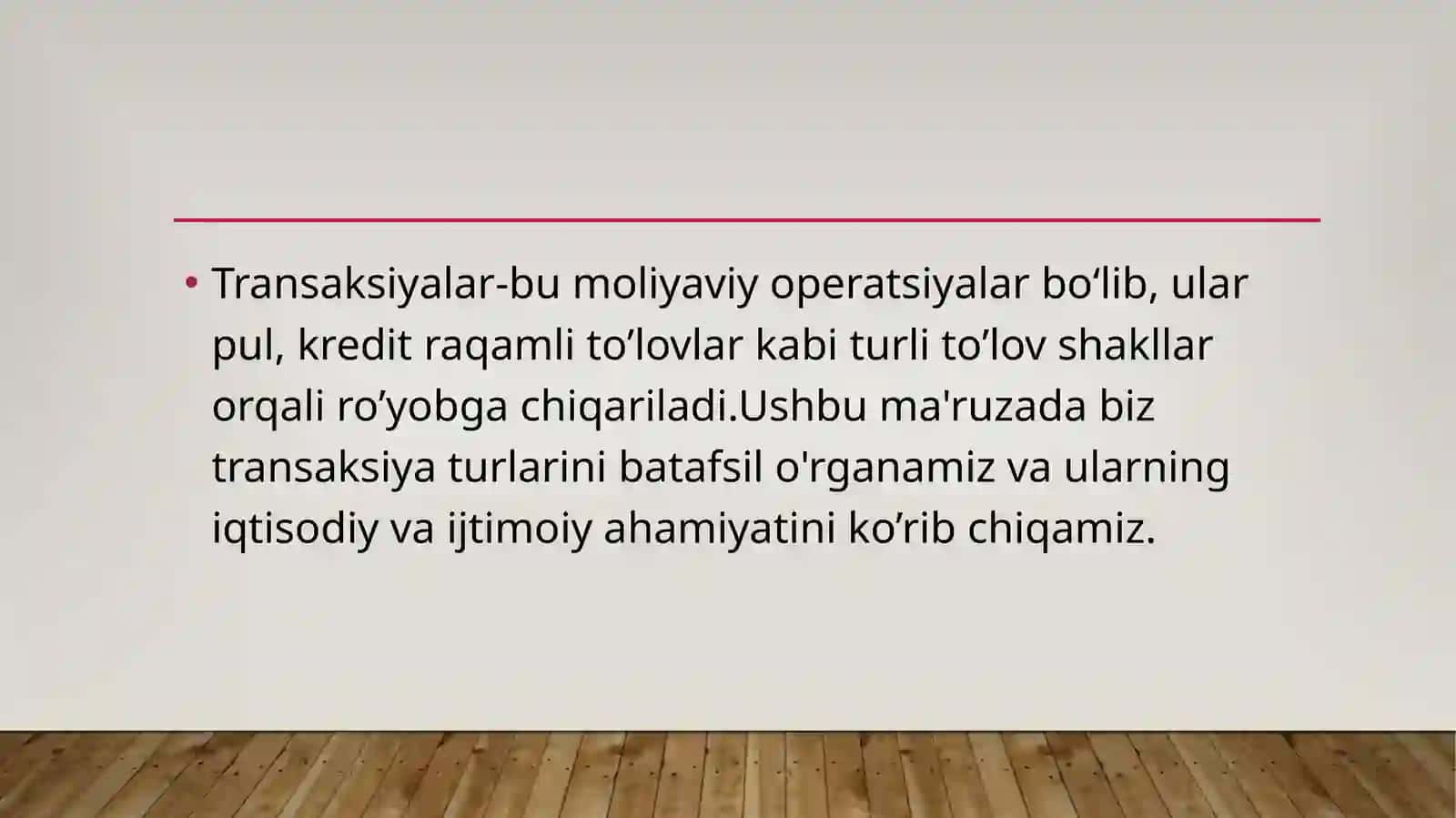 Transaksiya va uni turlari 3