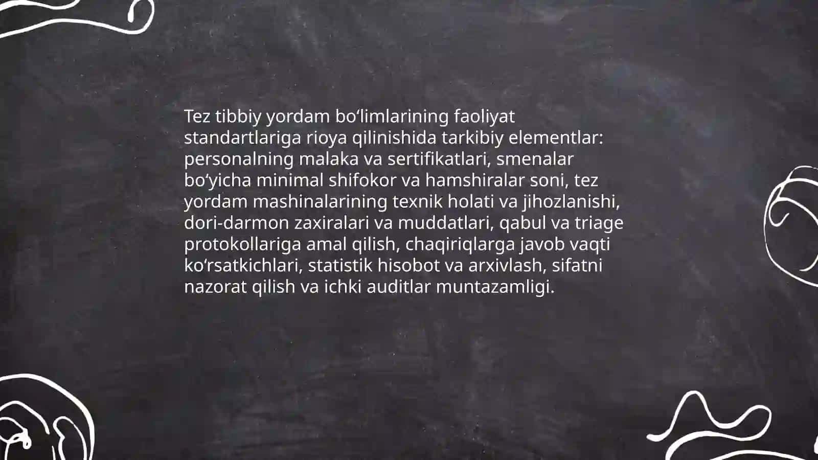 Tez tibbiy yordam tekshirish vazifalari 3
