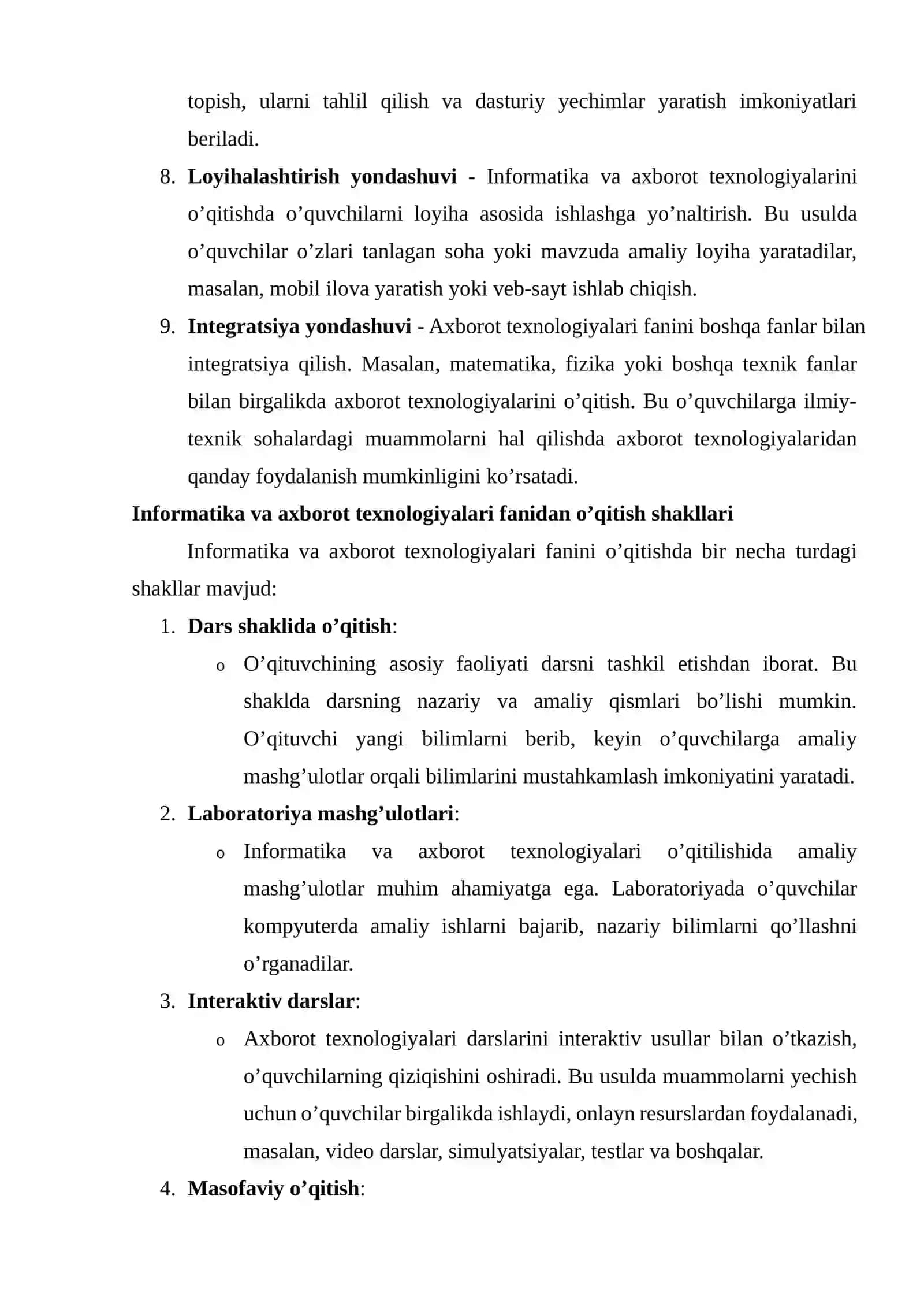 Informatika va Axborot Texnologiyalari O'qitish Metodikasi 3