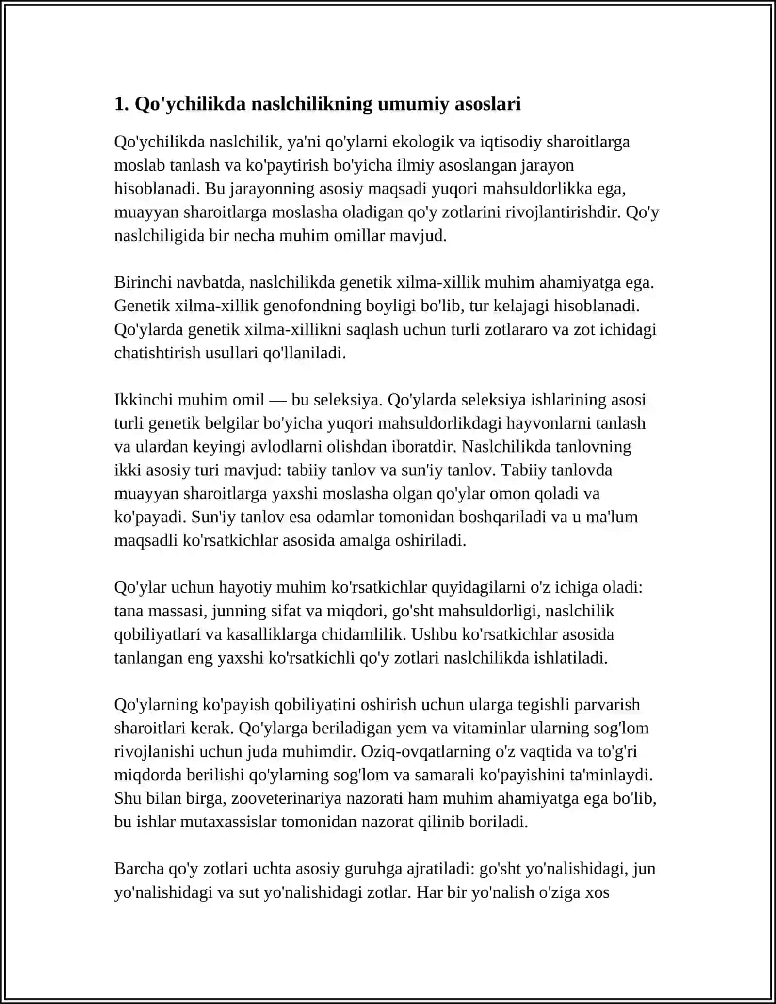 QOYCHILIKDA NASILCHILIK ISHLARI 3