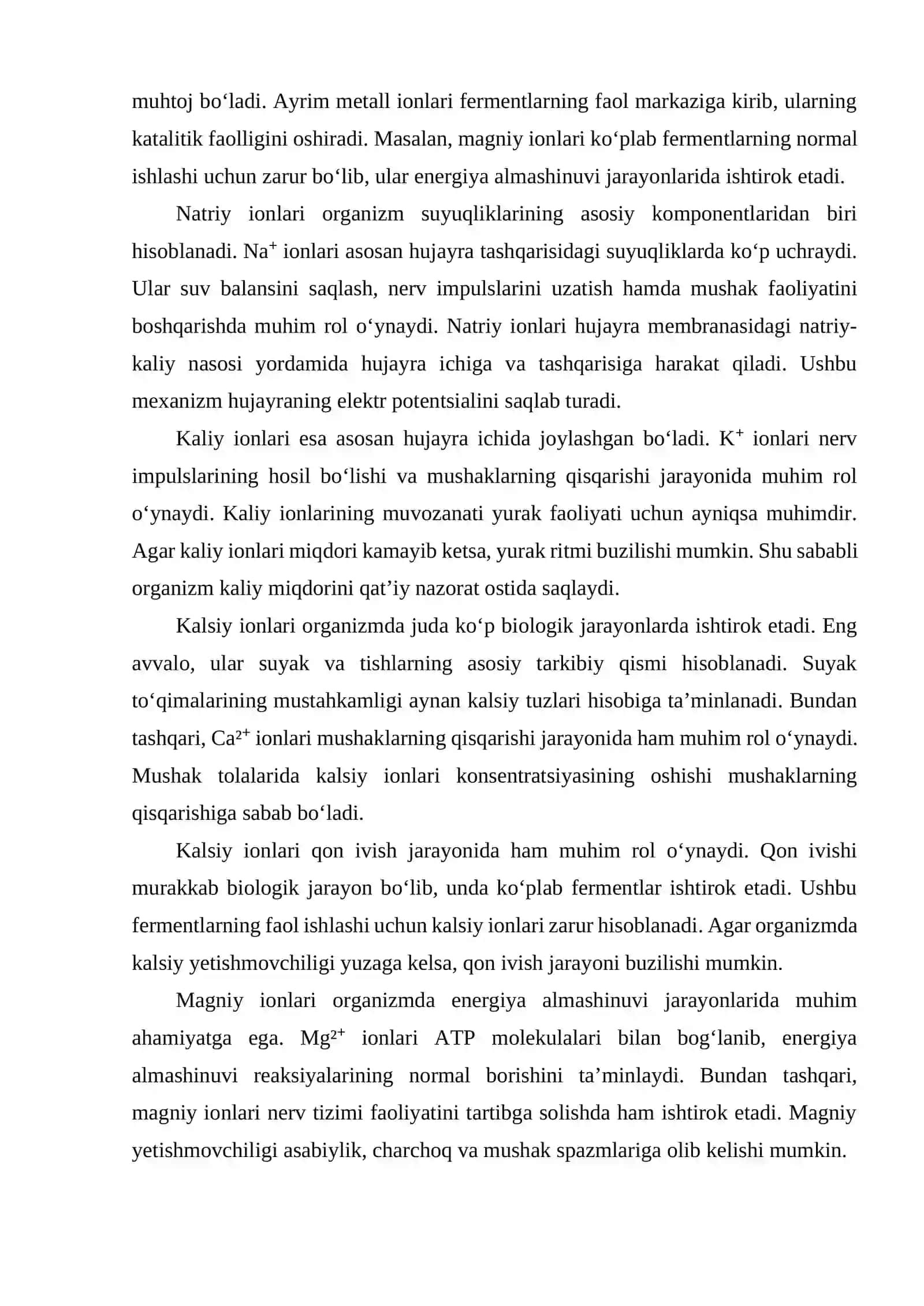 Noorganik ionlar, ularning funkisiyalari 3