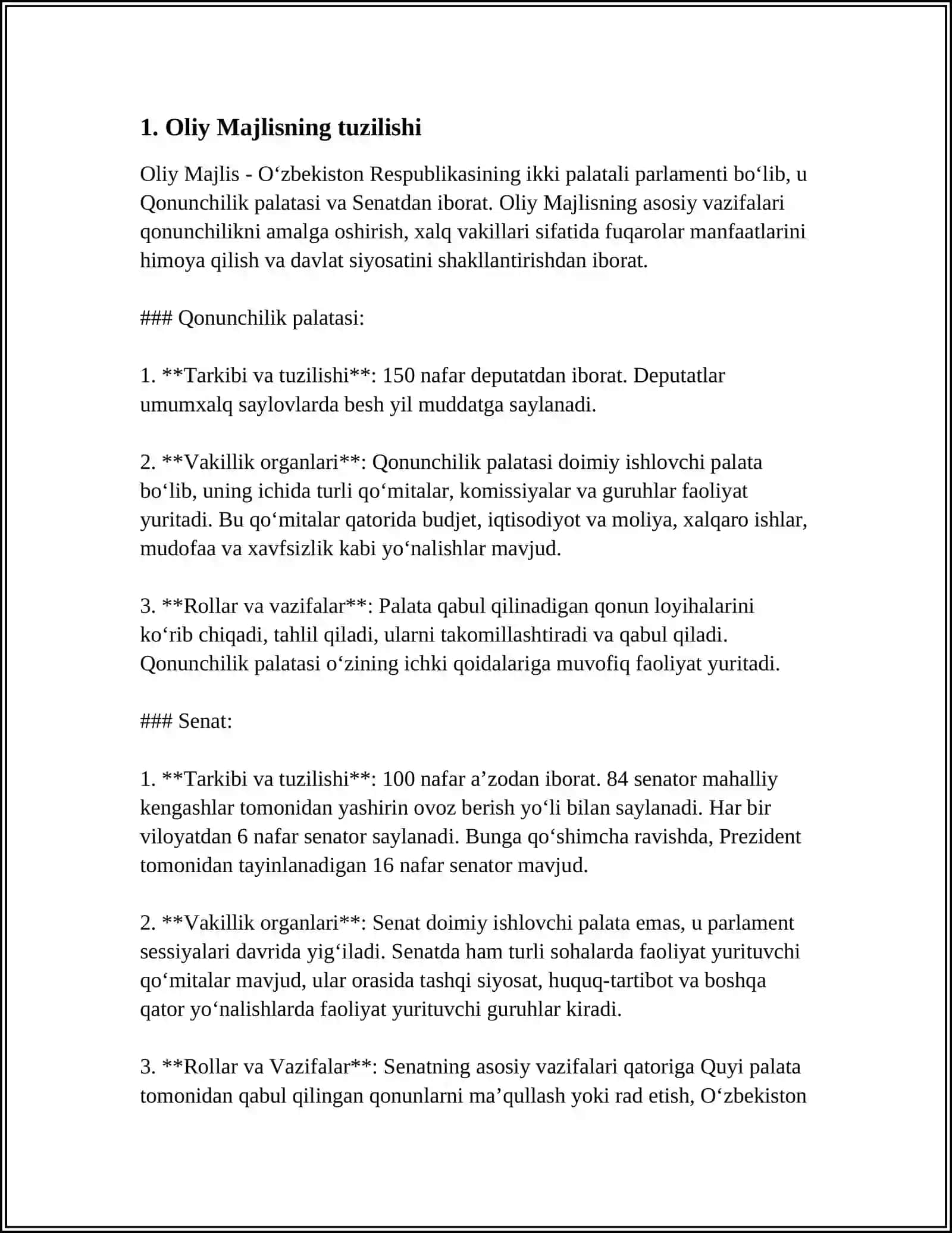 OʻZBEKISTON RESPUBLIKASI OLIY MAJLISI 3