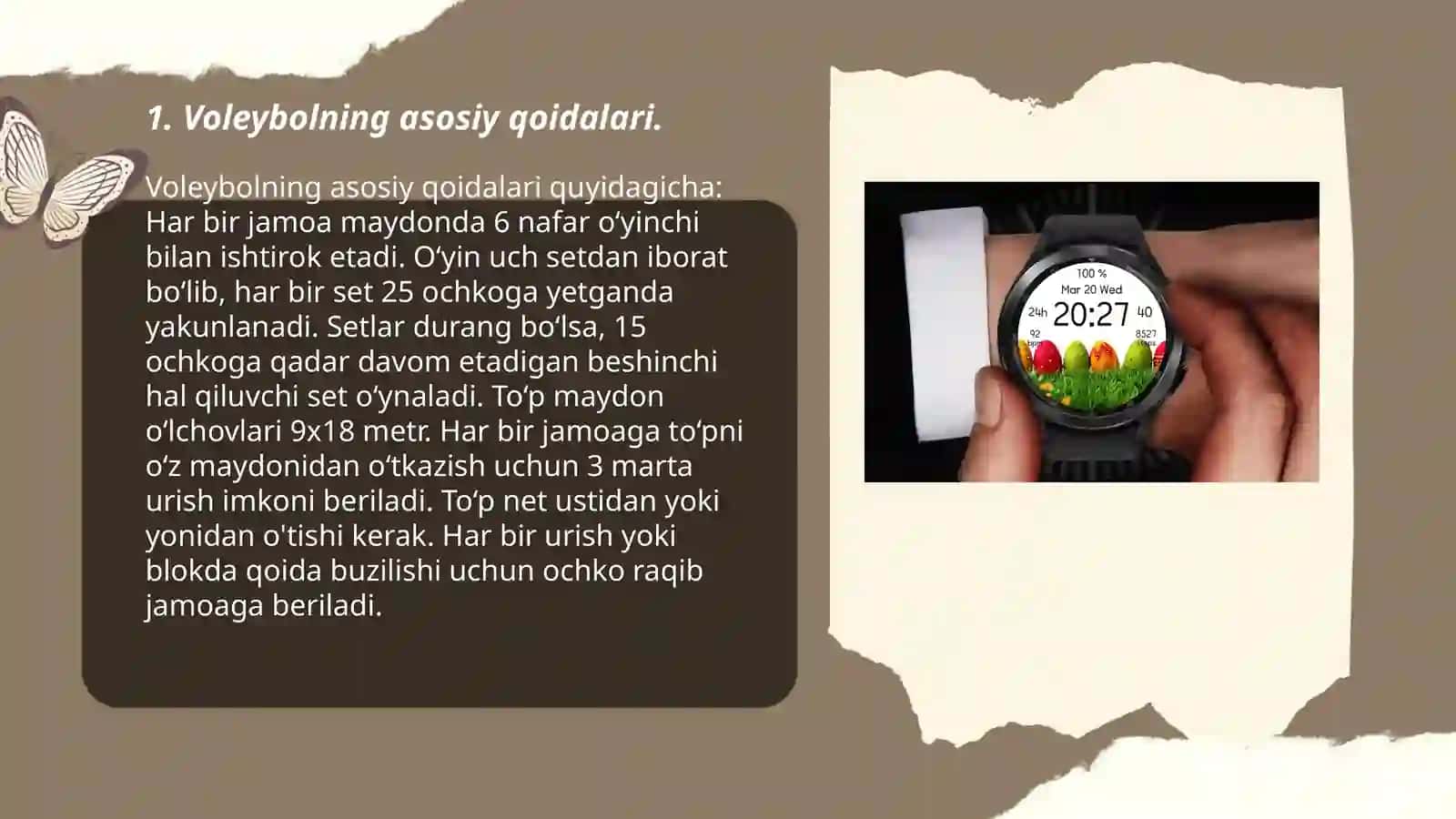 Sport òyinlari.Voleybol òyini texnikasini òrgatish 3