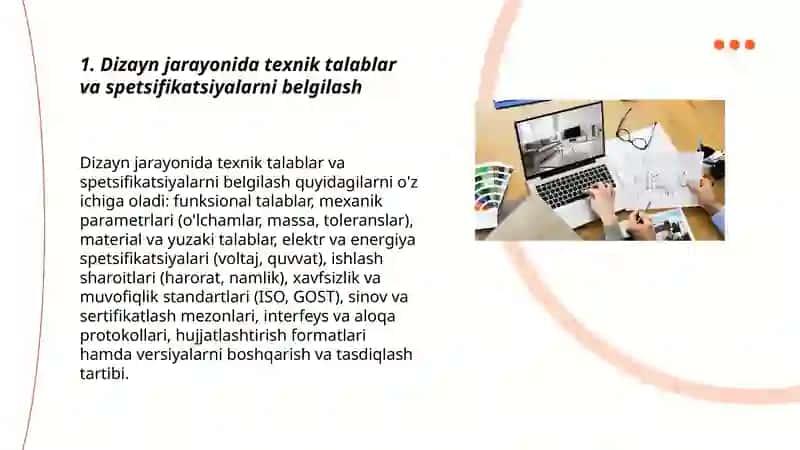 Dizayn jarayonida texnik talablar 3