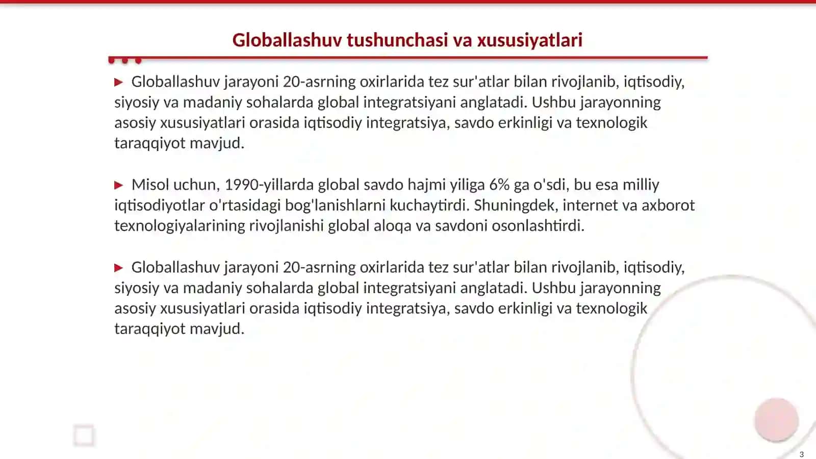 Globallashuv jarayonining milliy iqtisodiyotlarga ta'siri 3