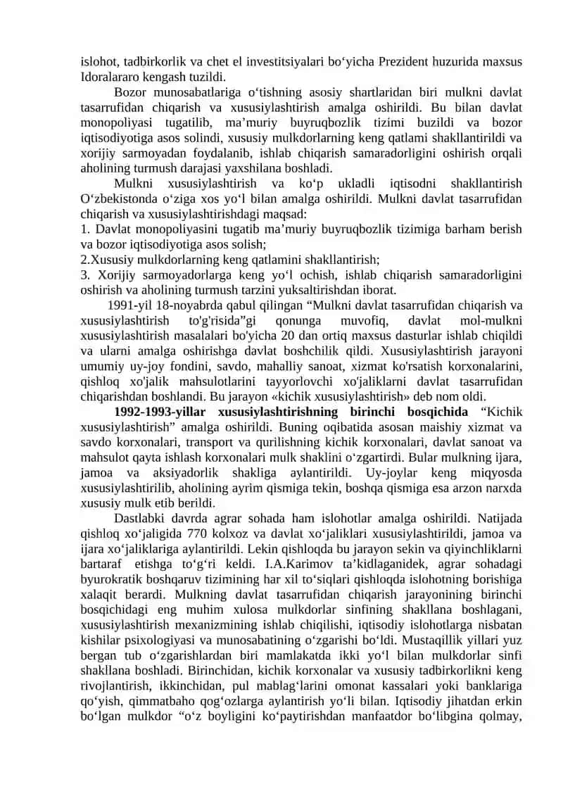 Iqtisodiy islohotlar 3