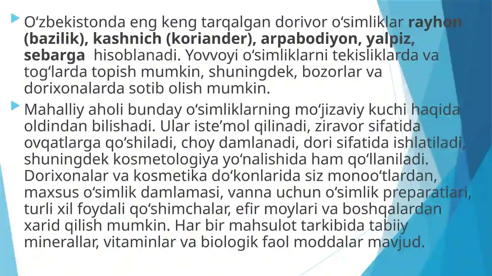 O'zbekistonda eng keng tarqalgan dorivoro'simliklar 3