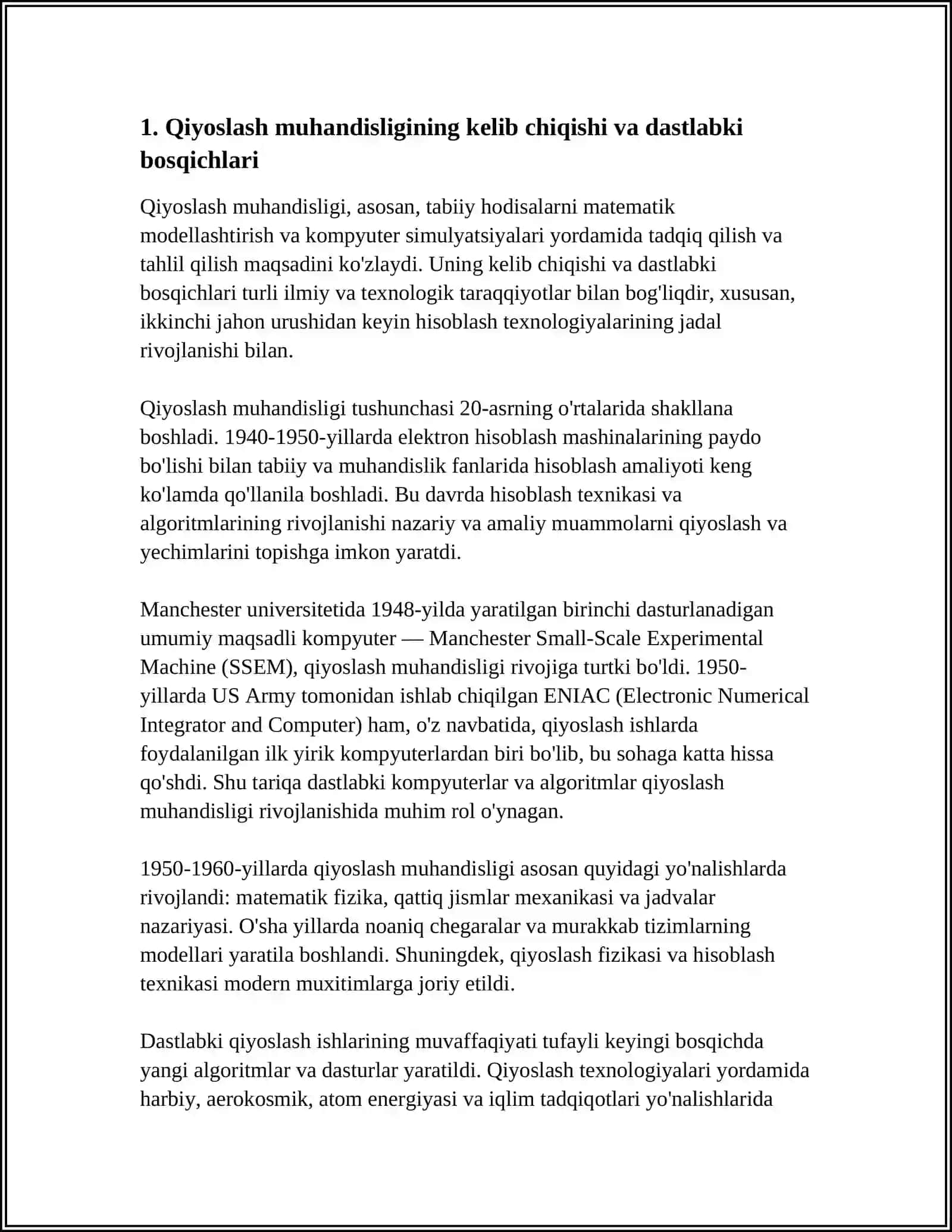 QIYOSLASH MUHANDISLIGINING RIVOJLANISH TARIXI VA AHAMIYATI 3