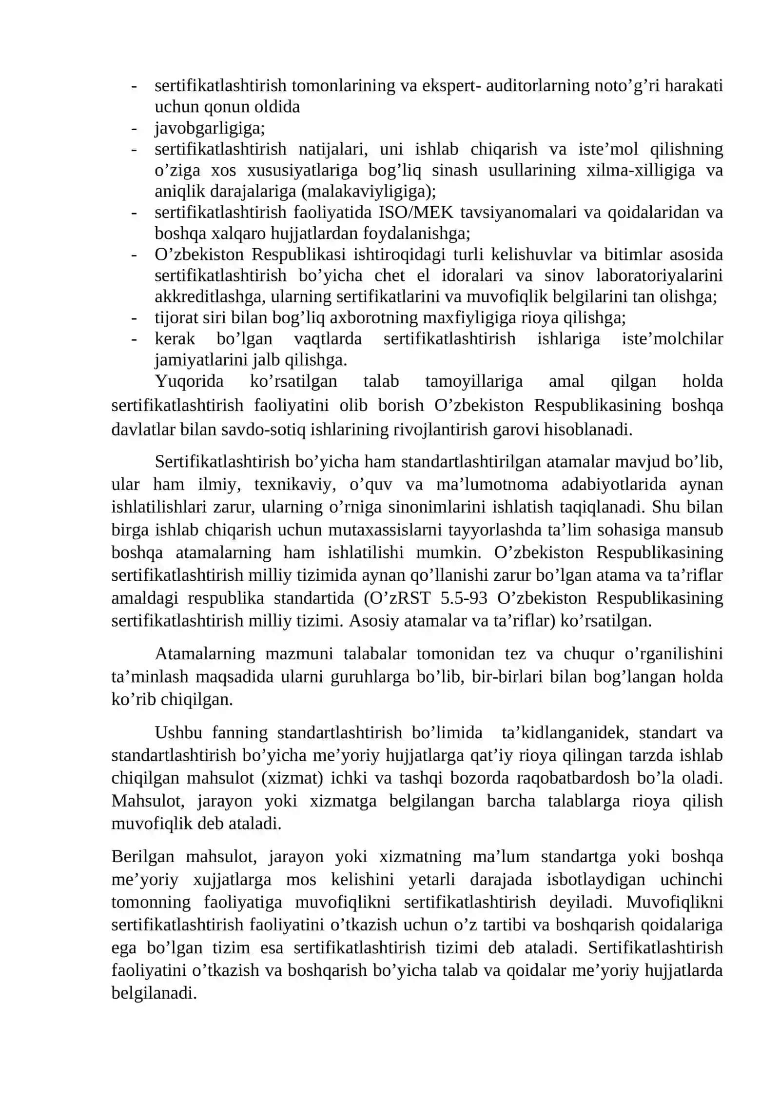 Sertifikatlashtirish asoslari 3