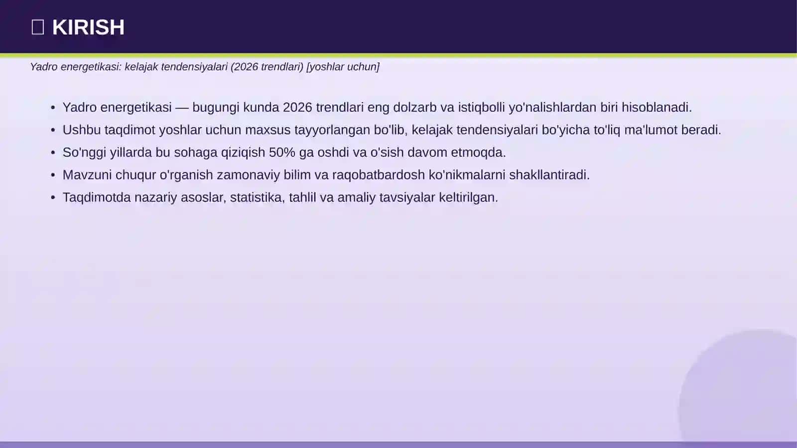 Yadro energetikasi: kelajak tendensiyalari (2026 trendlari) 3