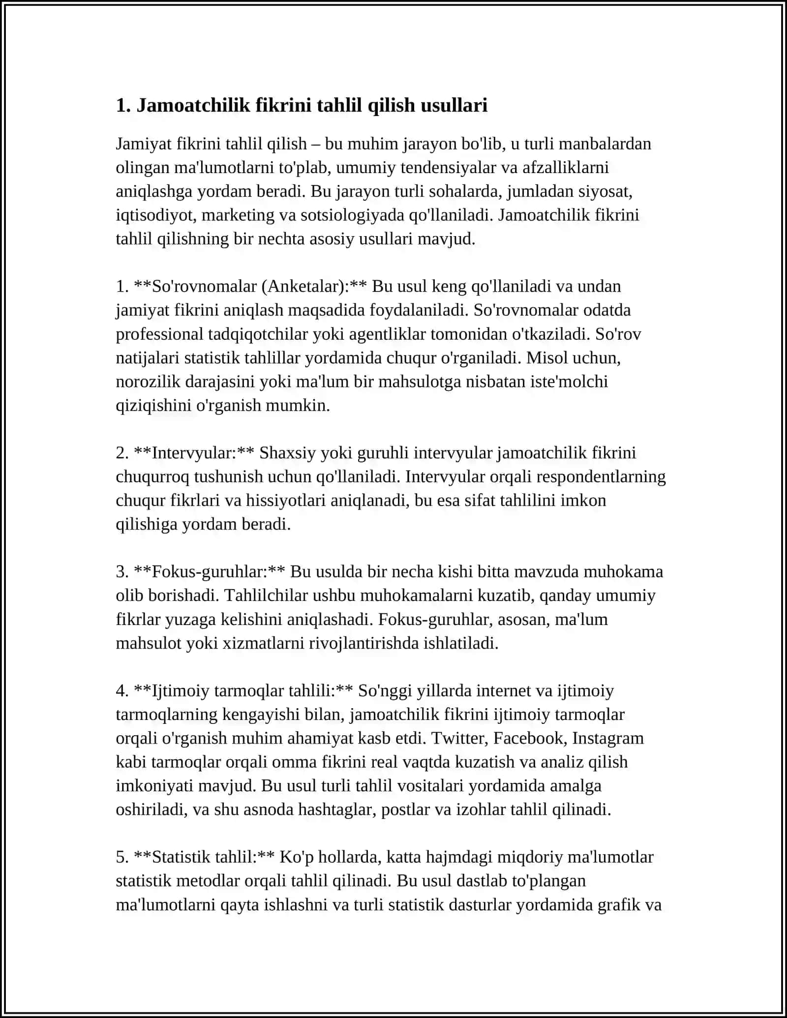 OAV FAOLIYATINI KONTENT ANALIZ METODI ORQALI JAMOATCHILIK FIKRINI ANIQLASH 3