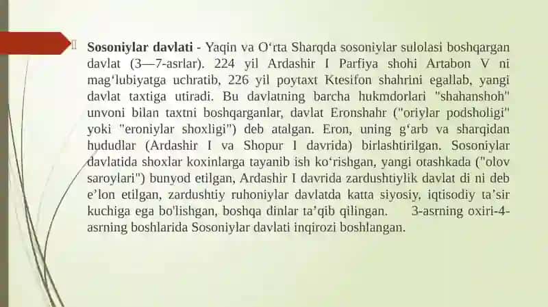 Sosoniylar Davlati 3