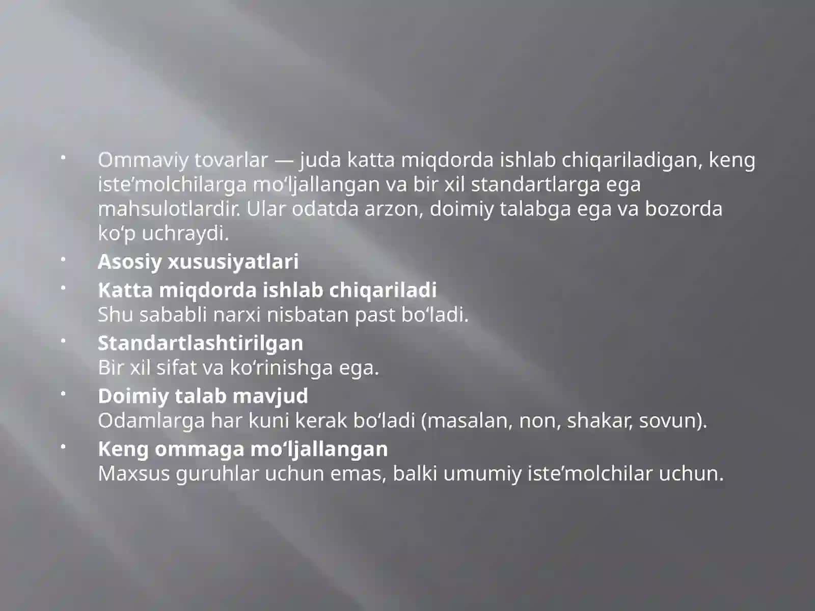 Ommaviytovarlar va Umumiy Resuslar 3