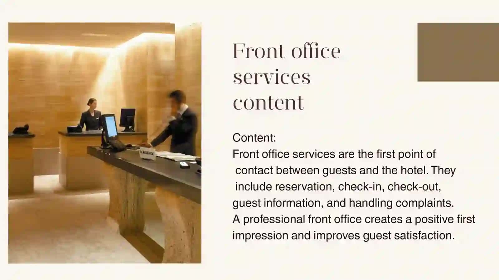 HOTEL SERVICE 3