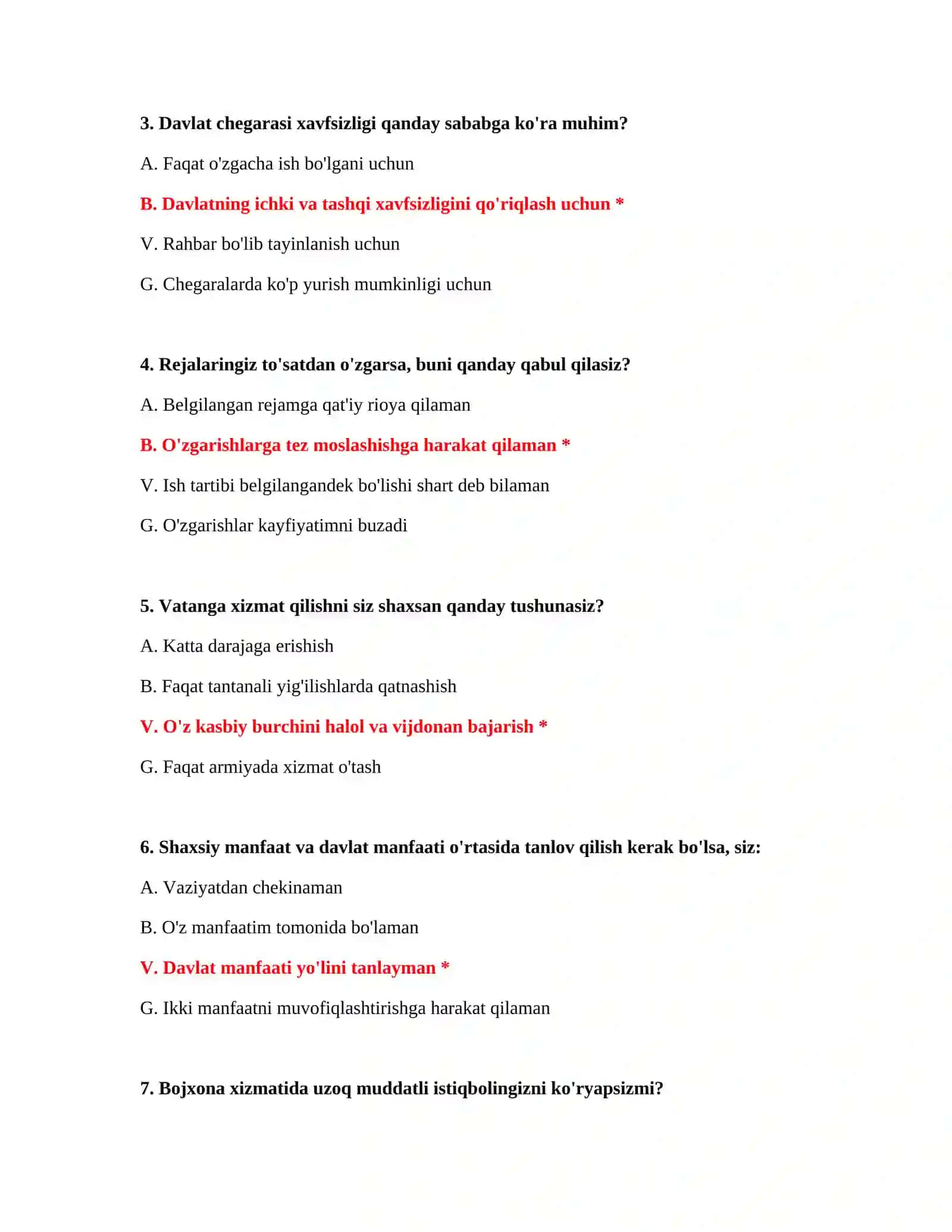 BOJXONA AKADEMIYASI IMTIHONI - PSIXOLOGIK TAYYORGARLIK 3