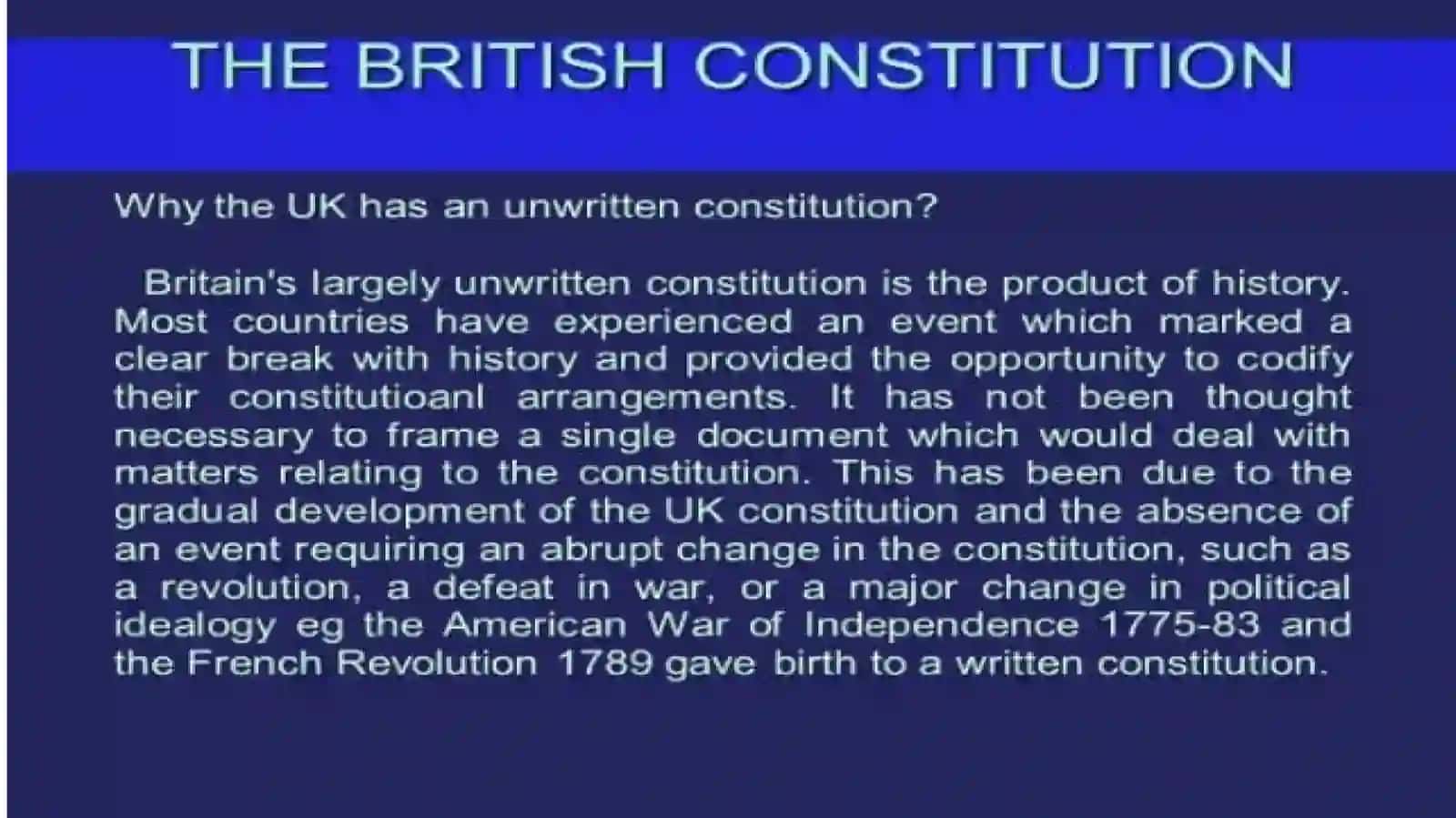 The British constitution 3