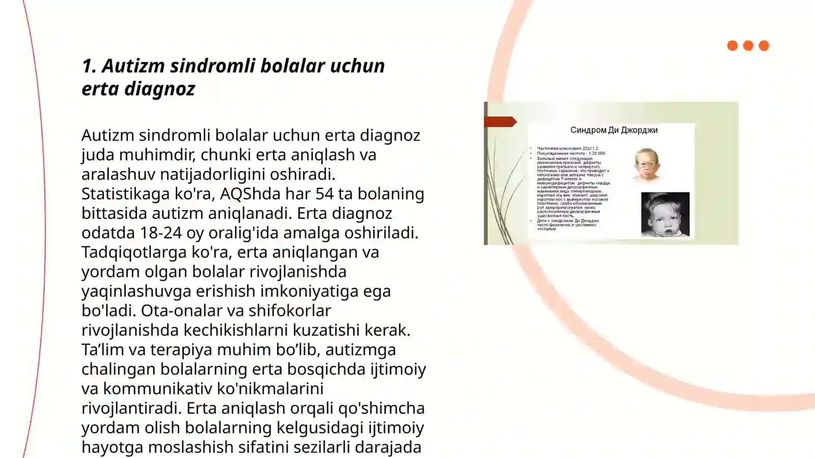 Autizm sindromli bolalar uchun erta diagnoz 3