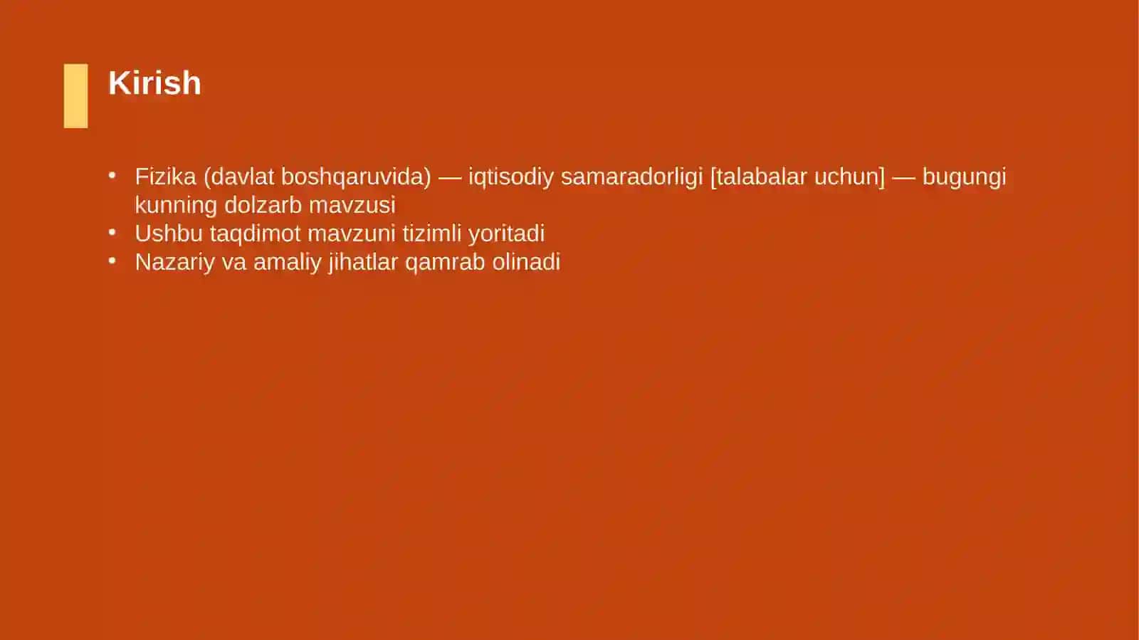 Fizika (davlat boshqaruvida) — iqtisodiy samaradorligi [talabalar uchun] 3