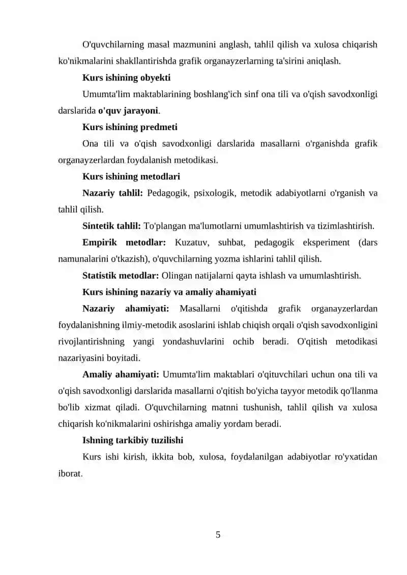 Masallarning O'qitilishi 3