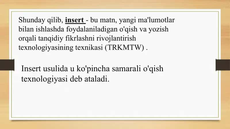 Insert metodi 3