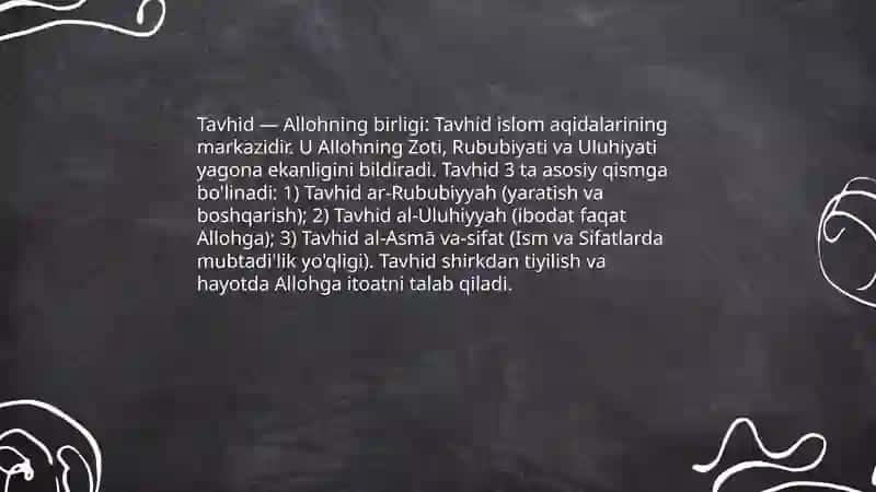 Tavhid — Allohning birligi 3