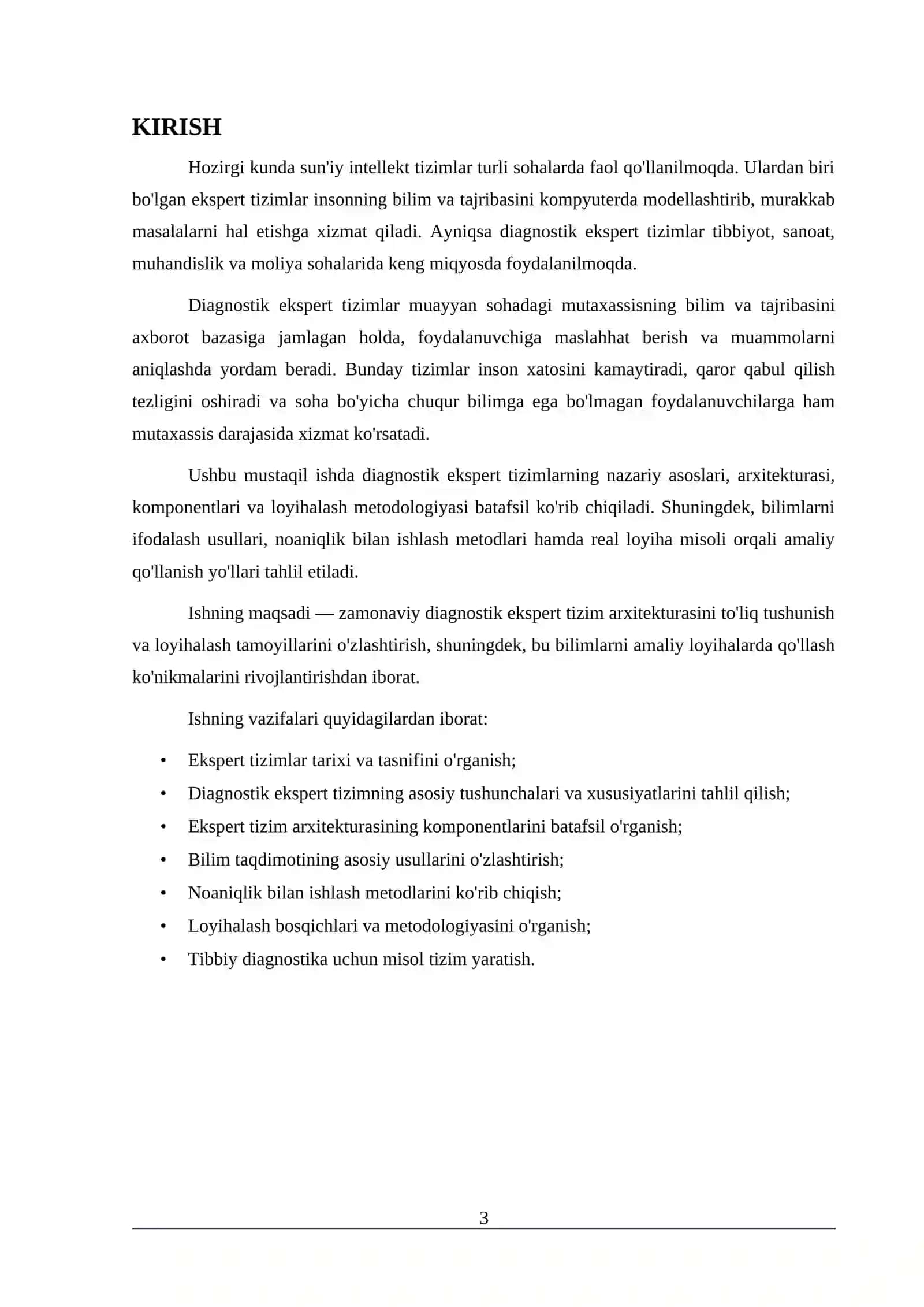 Diagnostik ekspert tizim arxitekturasini loyihalash 3